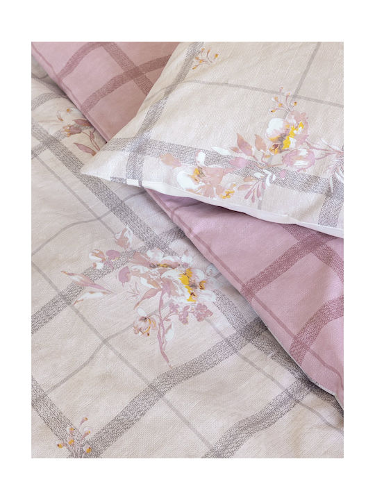 Nima Reimon Pillowcase Set with Envelope Cover Pink 52x72cm.