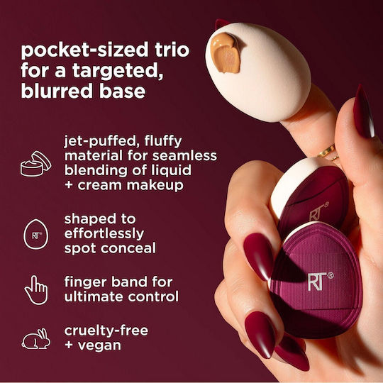 Real Techniques Set with Makeup Sponges for Concealer Trio 3pcs