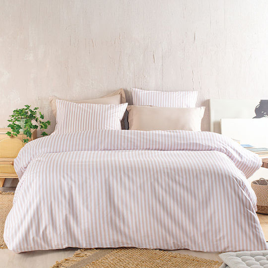Rythmos Eloise Kissenbezug-Set mit Umschlagumschlag Beige 50x70cm.