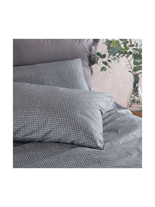 Rythmos Pacify Kissenbezug-Set mit Umschlagumschlag Grey 50x70cm.