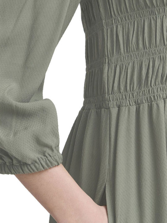 Rochie De Vară Midi Verde Măsliniu Green