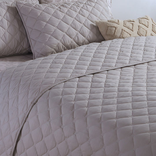 Nef-Nef Homeware Olga Σετ with Envelope Cover Quilted Grey 52x72cm