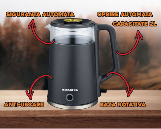 Hausberg Reisekessel 2Es 1800W Schwarz