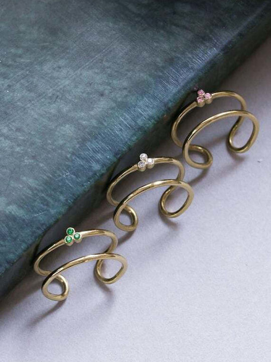 AEC Paris Damen Stahl Vergoldetes Ring AEC Paris Damen Stahl Vergoldetes Ring