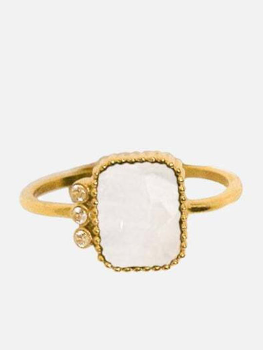 AEC Paris Damen Stahl Vergoldetes Ring AEC Paris Damen Stahl Vergoldetes Ring