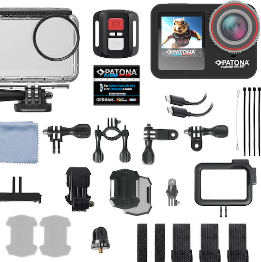 Patona Life SL5 6K Action Camera 6K Υποβρύχια με Οθόνη 2.35" και Wi-Fi Μαύρη