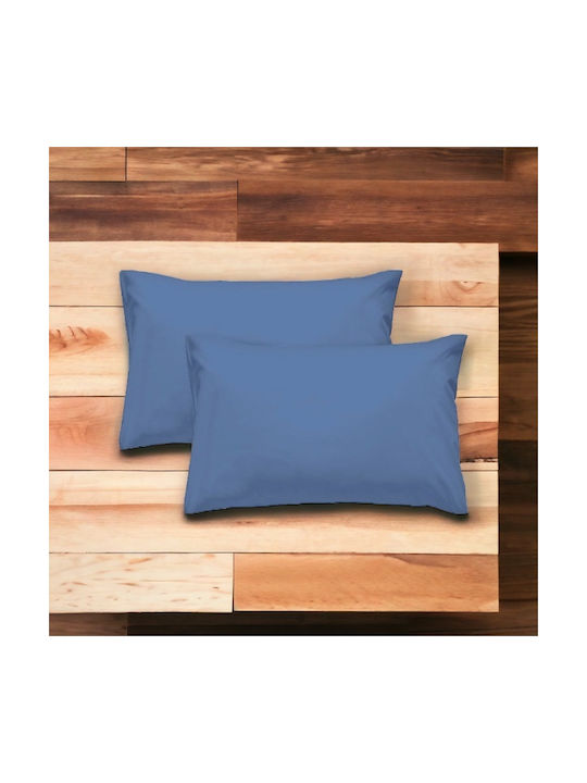 SpitiBazaar Σετ Μαξιλαροθήκες Μπλε 50x70εκ.