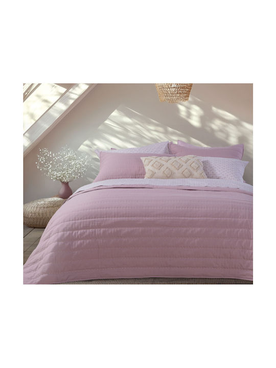Nef-Nef Homeware Colorfull Kissenbezug-Set mit Umschlagumschlag Gesteppt Lilac 52x72cm.