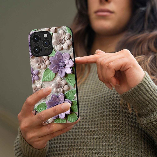 Sonique 3D Flower Series Case for Motorola Moto G34 5G Violet