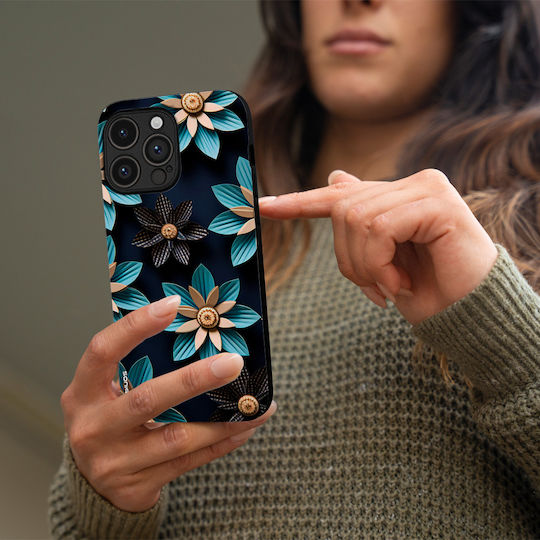 Sonique 3D Flower Series Case for Motorola Moto G54 5G Moto G54 5G Power Light Blue