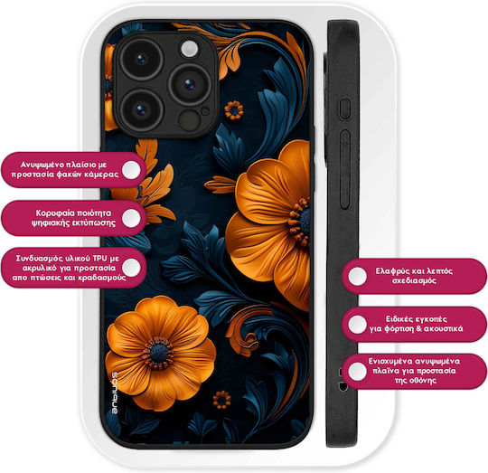 Sonique 3D Flower Series Case for Motorola Moto G75 5G Orange 01