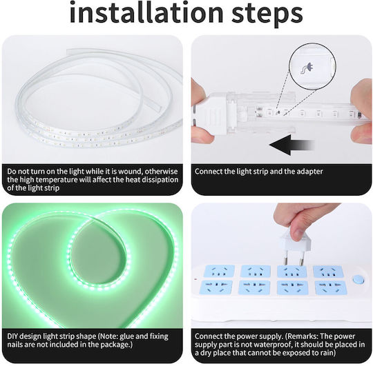 Aigostar Waterproof LED Strip 220V Green Light 50m Type SMD2835