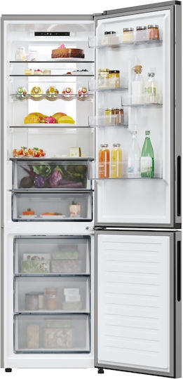 Candy Kühl-Gefrierkombination 409Es NoFrost H205xB59.5xT66.7cm. Inox ECN4CQTEX206