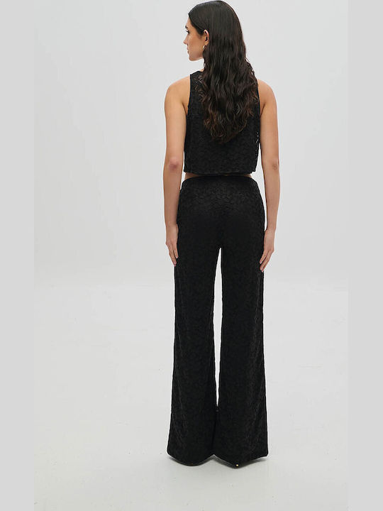 Women's Crop Top Sleeveless Black