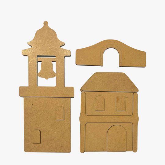 Комплект декоративни дизайни MDF чипборд село Stamperia