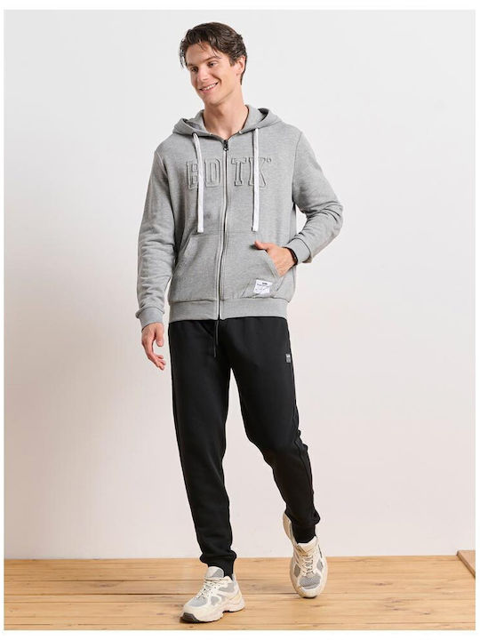 Sweatshirt with Hood Grey Melange
