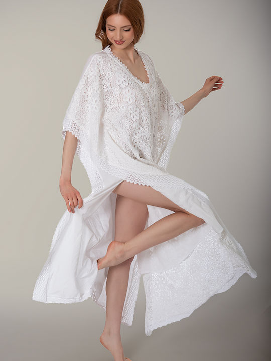 Женско Кафтан Плажно облекло White