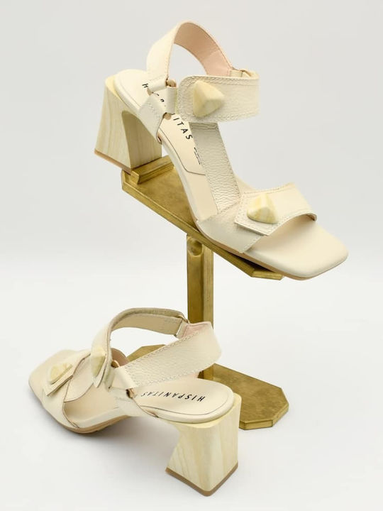 Leather Sandals Beige