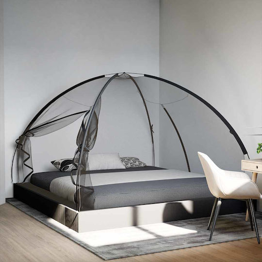 Mongolia Mosquito Net Doors 200 Mesh Black 200x200x135 cm