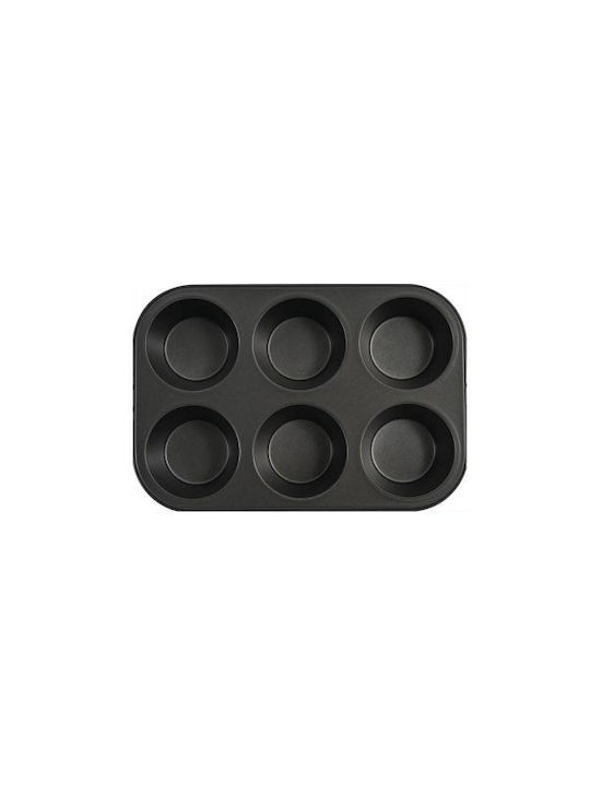 Elekom Φόρμα Ζαχαροπλαστικής για Cupcakes/Muffins 26x18x2.5εκ. 6τμχ