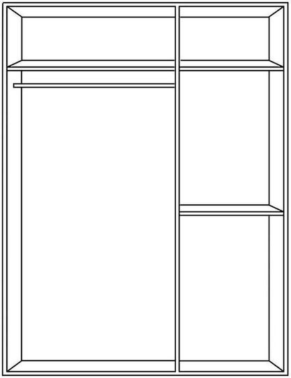 Triple Door Wardrobe A_base White 177x52x120cm