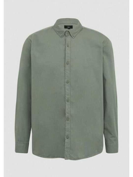 Long-sleeved Cotton Shirt Green