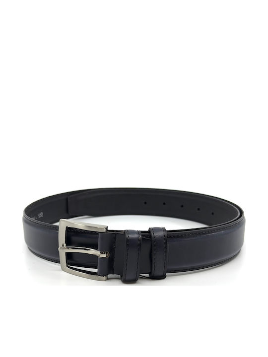 Men's Belt Leather Navy Blue