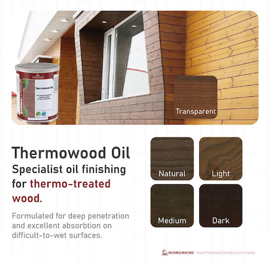 Borma Wachs Thermowood Impregnation Varnish Solvent Based Colorless 2.5lt