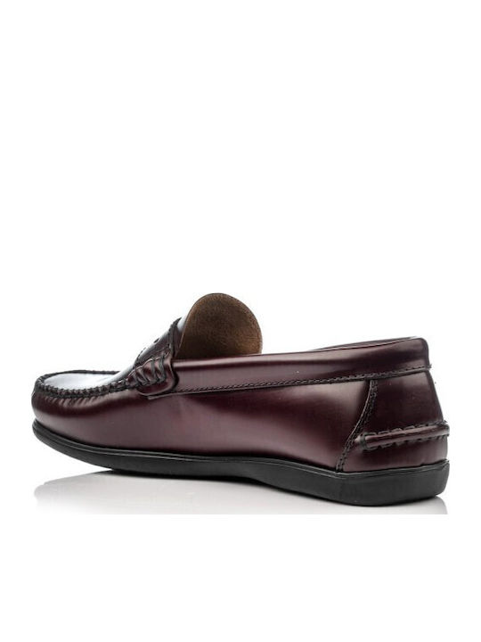 Δερμάτινα Γυναικεία Loafers σε Μπορντό Χρώμα
