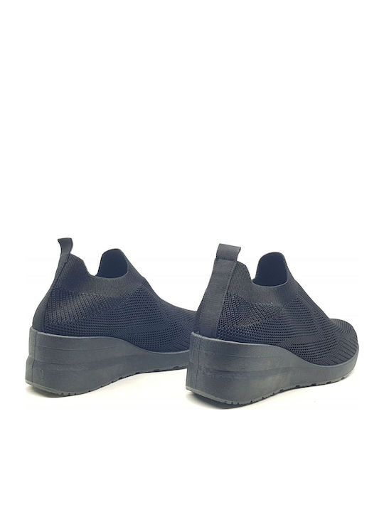Γυναικεία Slip-On Δερμάτινα Μαύρα