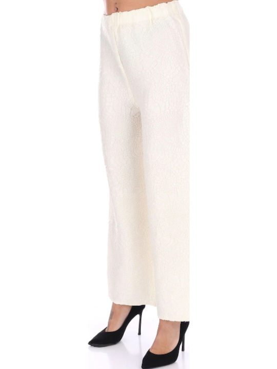 Dama Tesatura Pantaloni Vanilla