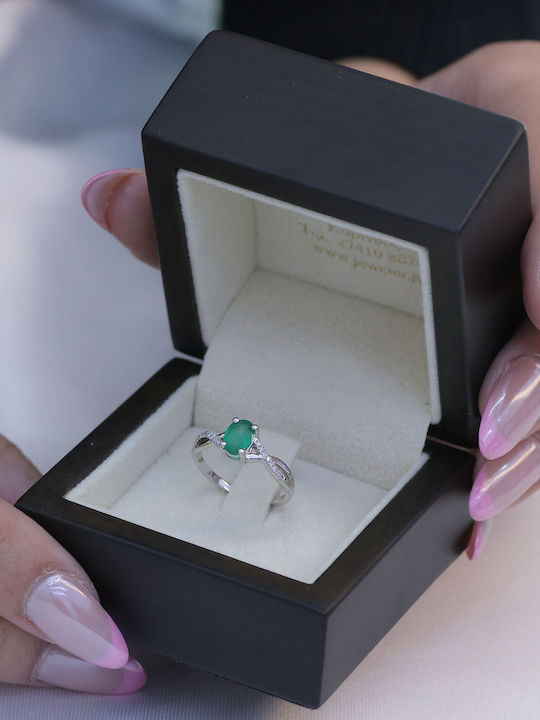 Women's White Gold Ring 18K