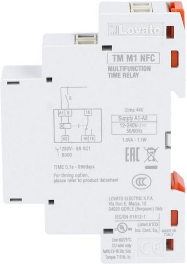 Lovato Electric Πολυχρονικό Ράγας TMM1NFC