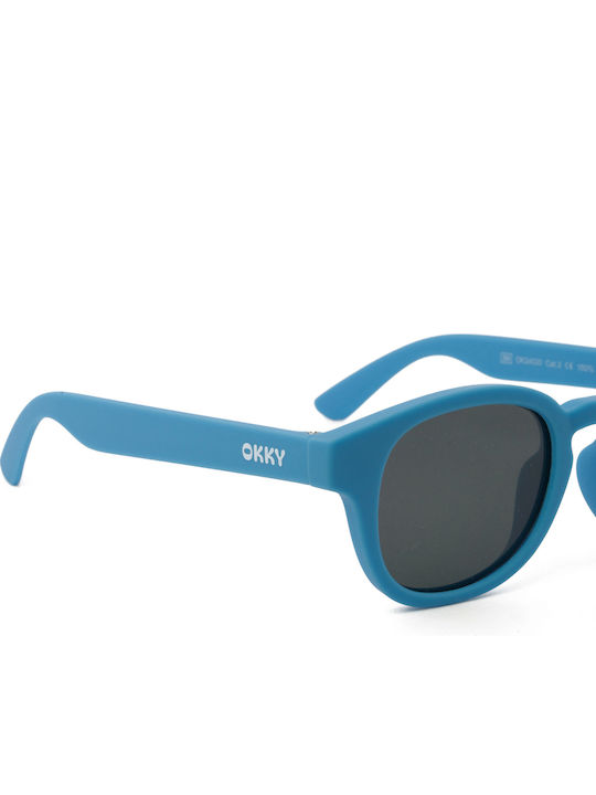 Okky Οβάλ Παιδικά Γυαλιά Ηλίου με Polarized Καθρέφτη Φακό Μπλε για 3-8 Ετών
