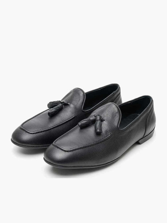Δερμάτινα Ανδρικά Loafers σε Μαύρο Χρώμα
