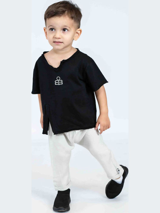 Set pentru copii cu pantaloni Vară 2buc Negru