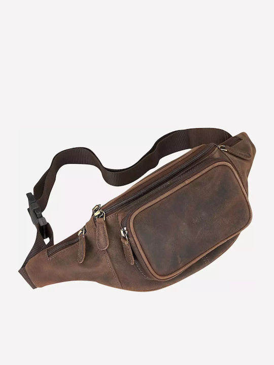 Leather Waist Bag Brown