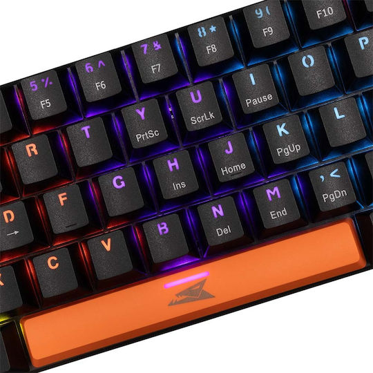 Baracuda Dolphin Gaming Μηχανικό Πληκτρολόγιο 60% με Custom Red διακόπτες και RGB φωτισμό (Αγγλικό US)