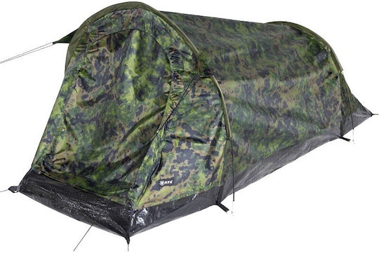 MFH Camping Tent Tunnel Khaki 3 Seasons For 1 Person 210cm