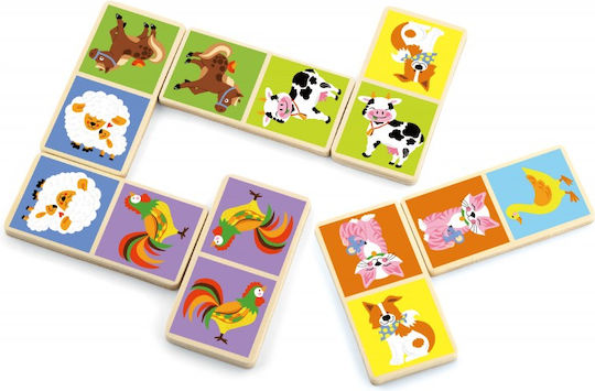 Настолна игра Ντόμινο Ζώων за 2 играчи 3+ години Viga Toys