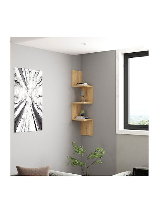 Corner Shelf Wall Insta Oakί 25x25x105.5cm