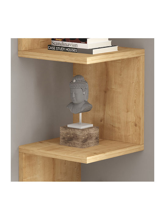Corner Shelf Wall Insta Oakί 25x25x105.5cm