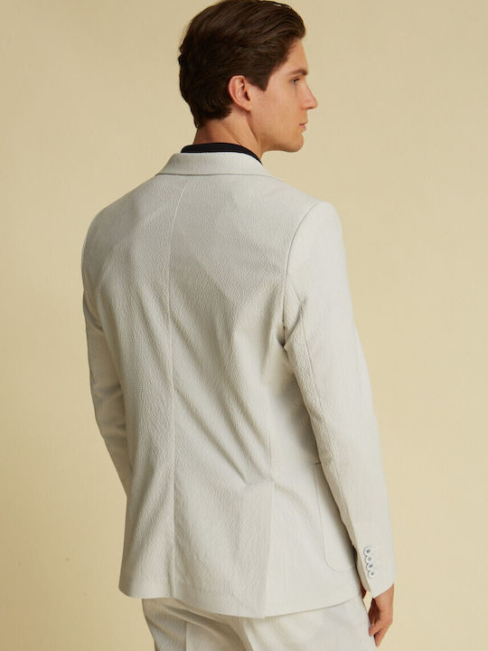 Men's Suit Jacket Off White
