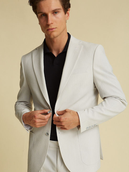 Men's Suit Jacket Off White