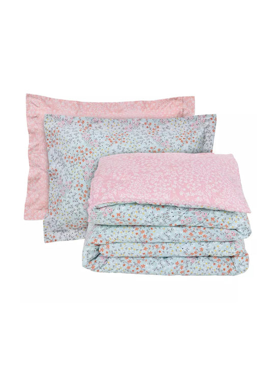 Das Home Sheet Sets Semi-Double with Elastic 120x200+35cm. Casual 5428 Mint, Rose 3pcs