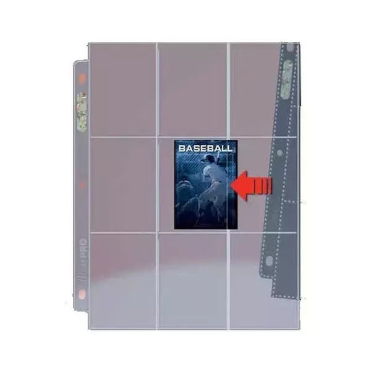 Ultra Pro Pagini De Card 9-Buzunare Standard Dimensiune 100 Bucăți Transparente