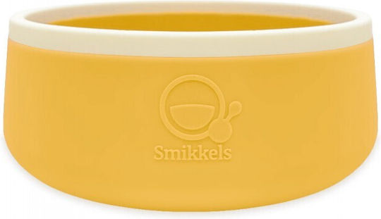 Smikkels Παιδικό Μπωλ Φαγητού από Σιλικόνη Κίτρινο