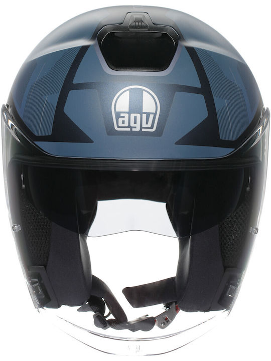 AGV Irides Trieste Matt Blue/Grey Κράνος Μηχανής Jet ECE 22.06 1500gr με Sunvisor