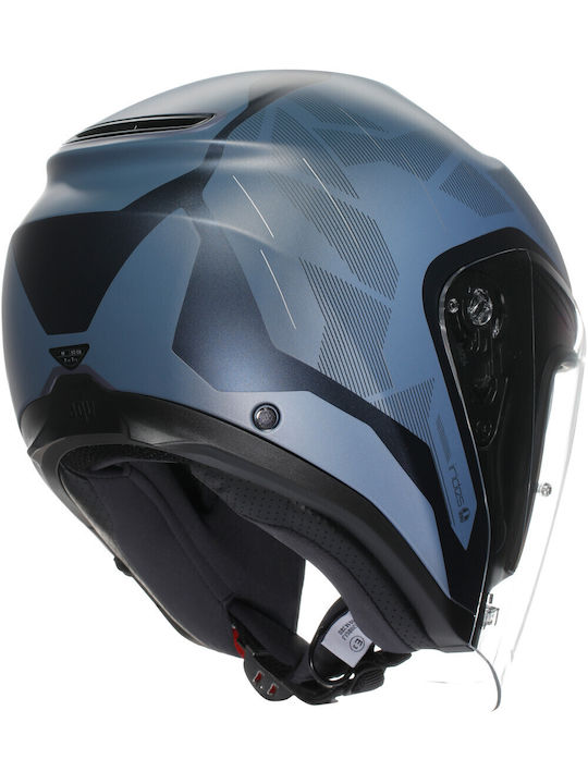 AGV Irides Trieste Matt Blue/Grey Κράνος Μηχανής Jet ECE 22.06 1500gr με Sunvisor
