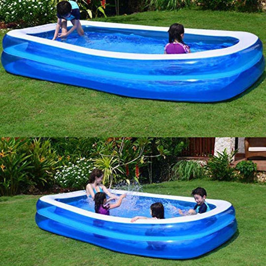 Schwimmbecken 459l Aufblasbar 200x150x50cm Blau